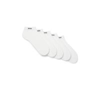 BOSS Five-pack of cotton-blend ankle socks with branding - Style 5P AS Uni CC, 50493197 White 5.5-8