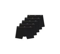 BOSS Five-pack of logo-waistband stretch-cotton boxer briefs - Style BoxerBr 5P Essential, 50570055 Black M