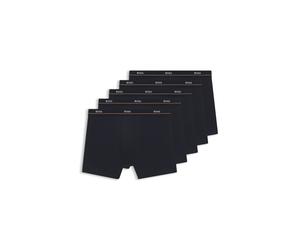 BOSS Five-pack of logo-waistband stretch-cotton boxer briefs - Style BoxerBr 5P Essential, 50570055 Dark Blue XL