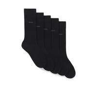 BOSS Five-pack of regular-length socks in a cotton blend - Style 5P RS Uni CC, 50478221 Black 9-11