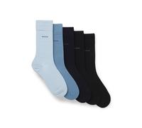 BOSS Five-pack of regular-length socks in a cotton blend - Style 5P RS Uni CC, 50478221 Black / Blue 9-11