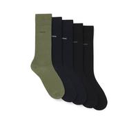 BOSS Five-pack of regular-length socks in a cotton blend - Style 5P RS Uni CC, 50478221 Black / Green / Blue 9-11