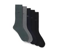 BOSS Five-pack of regular-length socks in a cotton blend - Style 5P RS Uni CC, 50478221 Black / Grey / Blue 9-11