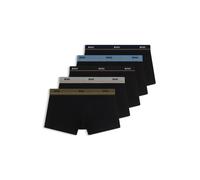 BOSS Five-pack of stretch-cotton trunks with logo waistbands - Style Trunk 5P Essential, 50531660 Black L