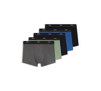 BOSS Five-pack of stretch-cotton trunks with logo waistbands - Style Trunk 5P Essential, 50531660 Grey / Green / Blue / Black L