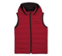 Boss - Flann-effect Hooded Puffer Jacket - Dark Red - Boy - 10 Years