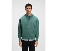 BOSS Fleece hoodie in cotton terry with contrast logo - Style WeSmallhood, 50514530 Green XXL