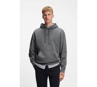 BOSS Fleece hoodie in cotton terry with contrast logo - Style WeSmallhood, 50514530 Grey S