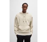 BOSS Fleece hoodie in cotton terry with contrast logo - Style WeSmallhood, 50514530 Light Beige L