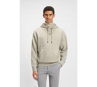 BOSS Fleece hoodie in cotton terry with contrast logo - Style WeSmallhood, 50514530 Light Beige S