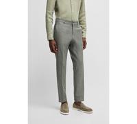 BOSS Formal trousers in micro-patterned stretch fabric - Style C-Genius-252, 50540717 Green 40R