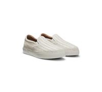 BOSS Gary slip-on trainers with woven and plain suede - Style Gary_Slon_sdwv_204, 50547286 Natural 9