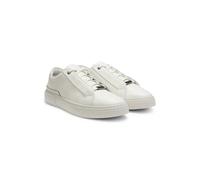 BOSS Mens Gary Tenn Gary Trainers in Grained Leather with Signature Trims Size 10