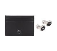 Boss GB Credit card case Genuine Leather 10 cm Gift box black