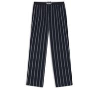 BOSS Gemusterte Pyjama-hose Aus Baumwoll-popeline Mit Logo-bund