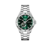 BOSS Gents Automatic Troper Watch with Dark Green Dial, Silver, Men Ilver