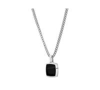 BOSS Jewelry Men's ODELL Collection Pendant Necklace in Stainless Steel with Black Onyx - 1580648