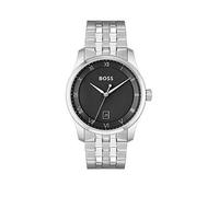 BOSS Three Hand Quartz Movement Watch for Men Principle Collection with Silver Stainless Steel Bracelet - 1514123