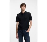 BOSS Geometric-jacquard polo shirt in cotton - Style H-Parlay 321, 50567971 Dark Blue L