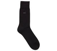 BOSS Regular-length logo socks in mercerised Egyptian cotton - Style George RS Uni MC, 50469837 Black 12-13