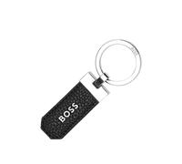 BOSS Gift-boxed key ring in grained leather with logos - Style Key ring Classic Grained Black, 58131048 Black pcs.