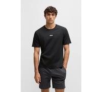 BOSS Gift-boxed pyjamas in cotton with logo and monograms - Style Relax Short Set, 50540613 Black M