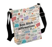 Boss Gift for Women Boss Bitch Affirmations Crossbody Bag Boss Bitch Energy Gift Self Love Gift Bad Bitch Gift (Boss Bag)