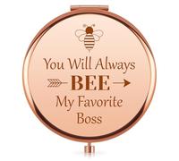 Boss Gifts for Women Leaving Gift for Colleagues Women Compact Mirror Boss Lady Gifts Retirement Present for Woman Travel Makeup Mirrors Goodbye Farewell Gift for Work Bestie Appreciation Present