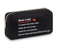 Boss Gifts for Women Makeup Bag Gifts for Boss Female Inspirational Gift for Boss Lady Women Boss Appreciation Gifts Religious Gift for Women Christmas Birthday Gift for Boss Travel Toiletry Bag