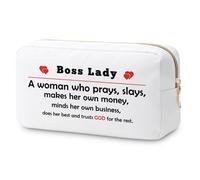 Boss Gifts for Women Makeup Bag Thank You Gifts for Boss Lady Manager Supervisor Leader Leaving Gift Christmas Birthday Boss Day Going Away Retirement Travel Cosmetic Pouch Boss Appreciation Gifts