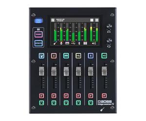 BOSS Gigcaster 5 Compact 5-Channel Audio Streaming Mixer with Direct Guitar/Bass Input | 2 XLR Mic Inputs | Stereo Line Input | 8 Touchscreen SFX Pads | 16x12 USB Audio Interface