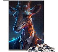 Boss Giraffe 1000 Piece Jigsaw Puzzle Impossible Jigsaw Puzzles for Adults Perfect for Halloween, Christmas, Birthday Gift size : 50x75cm