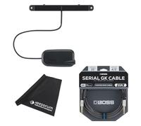 Boss GK-5B Bass Pickup for Synthesizer Effects Devices + BGK-15 Serial GK Cable + Keepdrum Microfibre Cloth