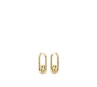 BOSS Gold-tone hoop earrings with Double B monograms - Style DOUBLE B SWING, HB1580629 Gold tone pcs.