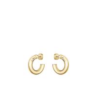 BOSS Gold-tone hoop earrings with logo detail - Style LIVE, HB1580690 Gold tone pcs.
