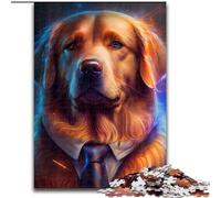 Boss Golden Retriever 1000 Piece Jigsaw Puzzles for Adults Wooden Jigsaw for Teenager & Families, Perfect DIY Decor & Brain-Teasing Challenge size : 50x75cm