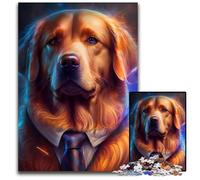 Boss Golden Retriever Jigsaw Puzzles for Adults 1000 Piece Jigsaw Puzzles for Adults Perfect DIY Art Decor Or Birthday Gift 26X38CM/10.23x14.96inch