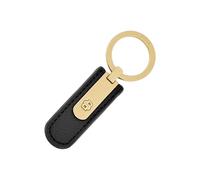 BOSS Grained black key ring with golden Double B hardware - Style Key ring Signature Lady Black, 58837044 Black pcs.