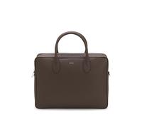 BOSS Grained document case with logo lettering - Style Northon_Doc. Case, 50567389 Dark Brown pcs.