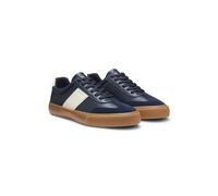 BOSS Grained faux-leather trainers with genuine leather trims - Style Aiden_Tenn_sdgpupn, 50567760 Dark Blue 8