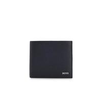 BOSS Grained-leather billfold wallet with metal logo - Style New Crosstown_8cc, 50529496 Dark Blue pcs.