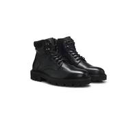 BOSS Grained-leather boots - Style Julyo_Halb_grwl, 50573415 Black 12