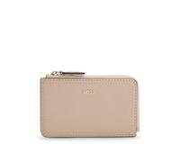 BOSS Grained-Leather Card Holder with Logo Lettering