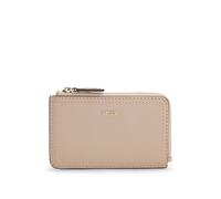 BOSS Grained-leather card holder with logo lettering - Style Lenah Zip Cardholder, 50563424 Light Beige pcs.