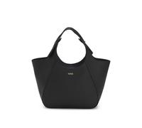 BOSS Grained-leather tote bag with logo lettering - Style Lenah Small Tote, 50552118 Black pcs.