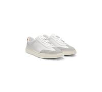 BOSS Grained-leather trainers with contrast backtab - Style Kieran_Tenn_sdgral, 50552852 White 6