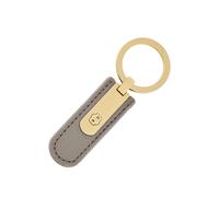 BOSS Grained taupe key ring with golden Double B hardware - Style Key ring Signature Lady Taupe, 58837108 Light Brown pcs.