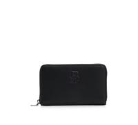 BOSS Grained ziparound wallet with Double B monogram - Style Anett SM Ziparound, 50563425 Black pcs.
