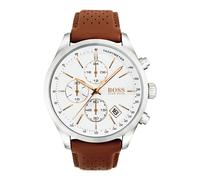 BOSS Grand Prix 1513475 Men's Watch - 44mm White Dial Leather