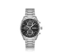 BOSS GRAND PRIX 40 Black-dial watch with steel bracelet - Style GRAND PRIX 40, 58564944 Silver tone pcs.